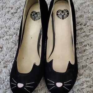 Cute cat attitude high heels